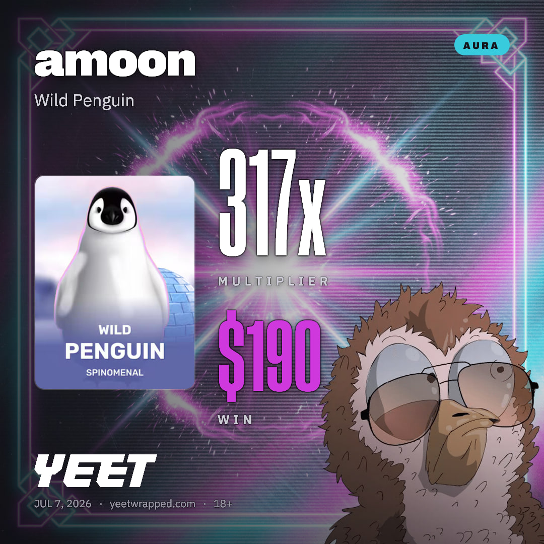 amoon hit 316.7x on Wild Penguin