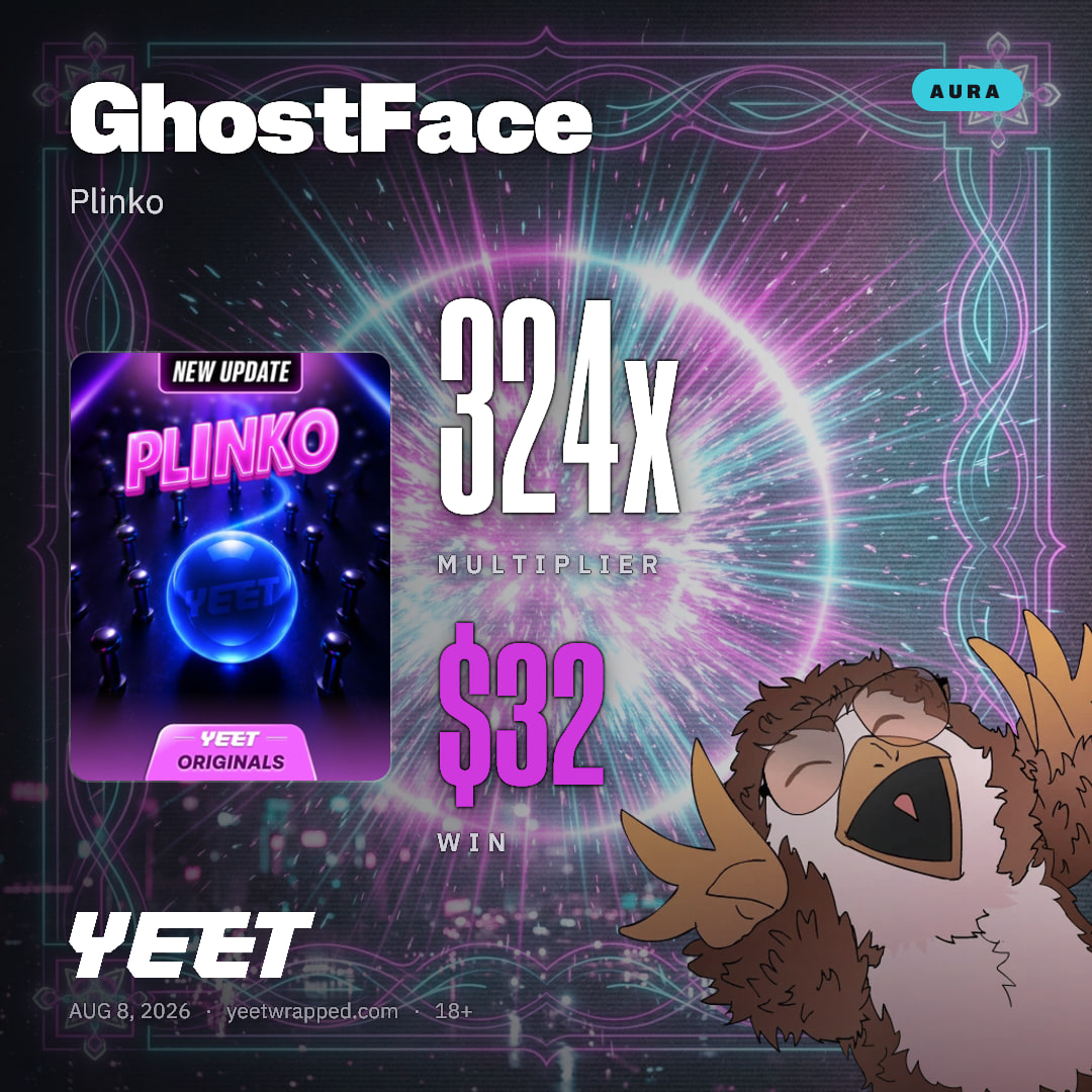 GhostFace hit 324x on Plinko