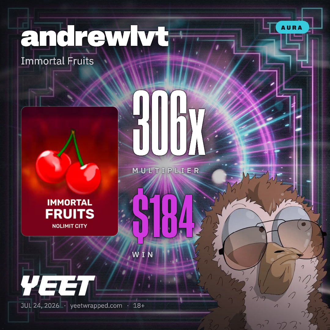 andrewlvt hit 306x on Immortal Fruits