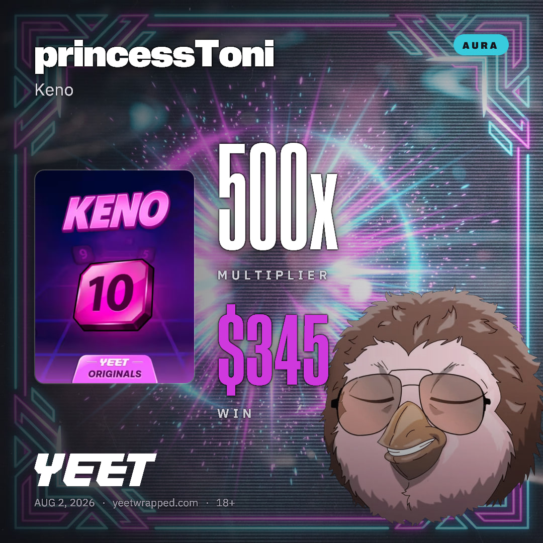 princessToni hit 500x on Keno