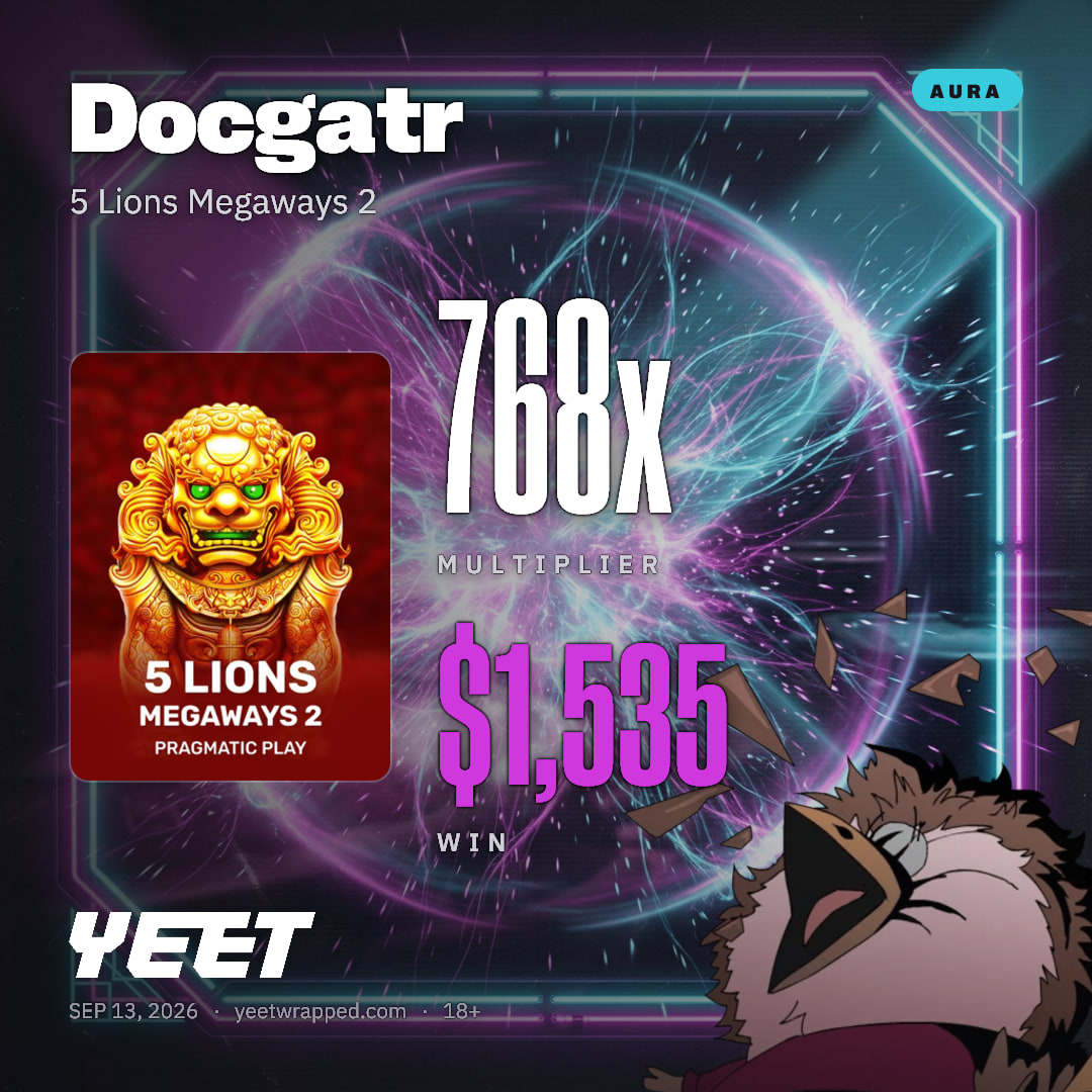 Docgatr hit 767.5x on 5 Lions Megaways 2