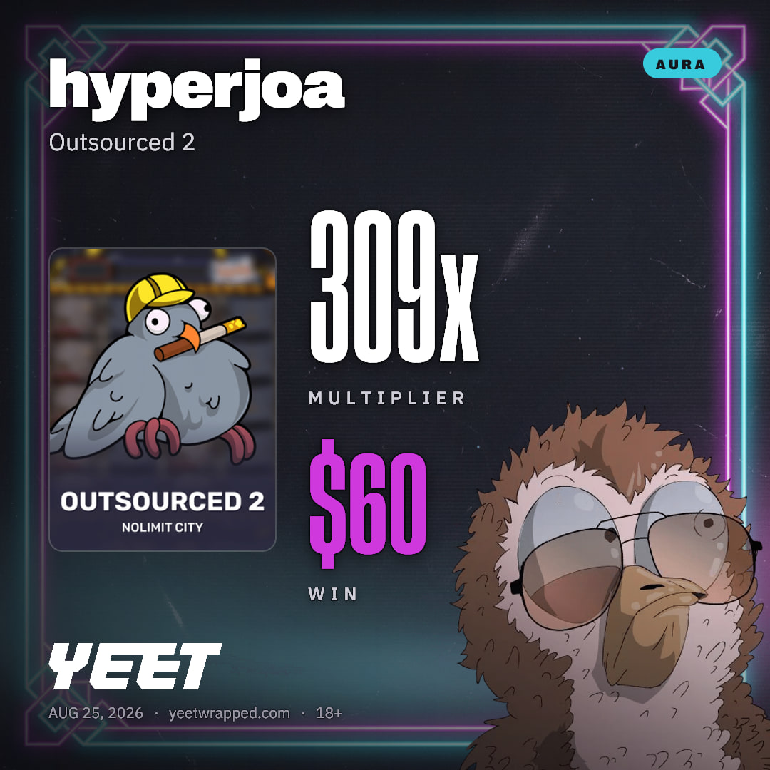 hyperjoa hit 308.9x on Outsourced 2