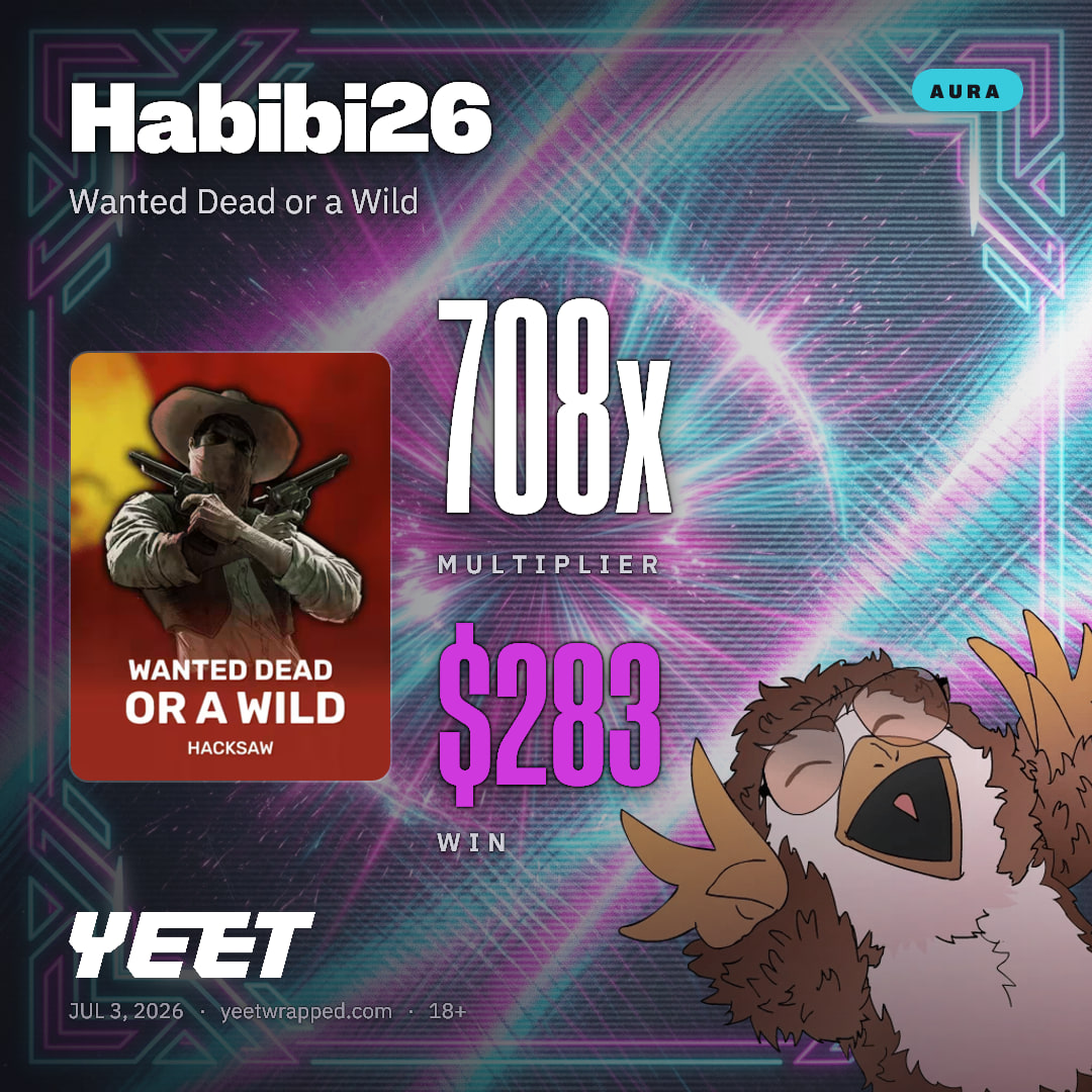 Habibi26 hit 707.9x on Wanted Dead or a Wild
