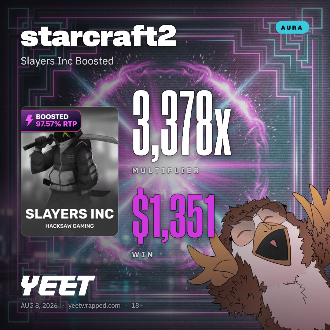 starcraft2 hit 3,378x on Slayers Inc Boosted