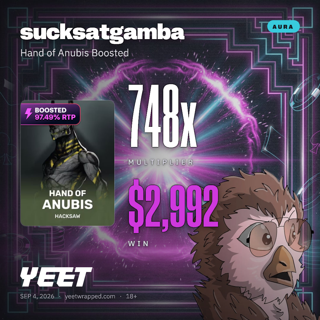 sucksatgamba hit 747.9x on Hand of Anubis Boosted