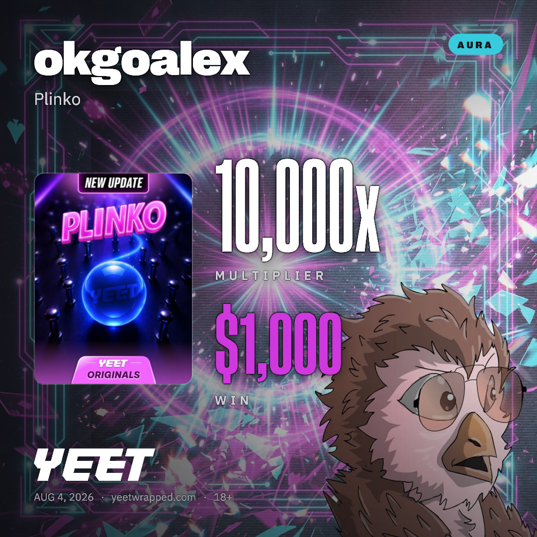 okgoalex hit 10,000x on Plinko