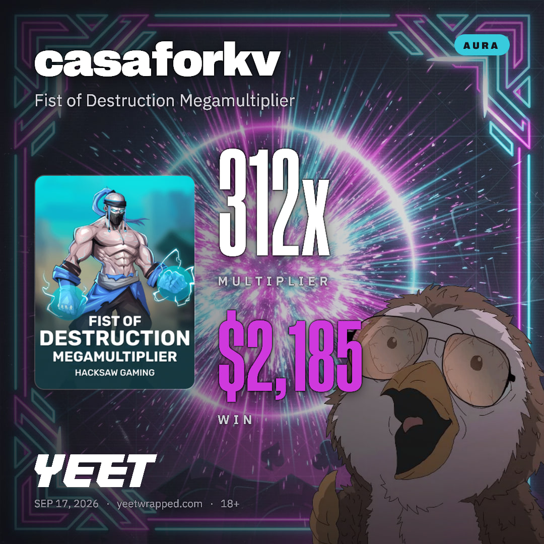 casaforkv hit 312.1x on Fist of Destruction Megamultiplier