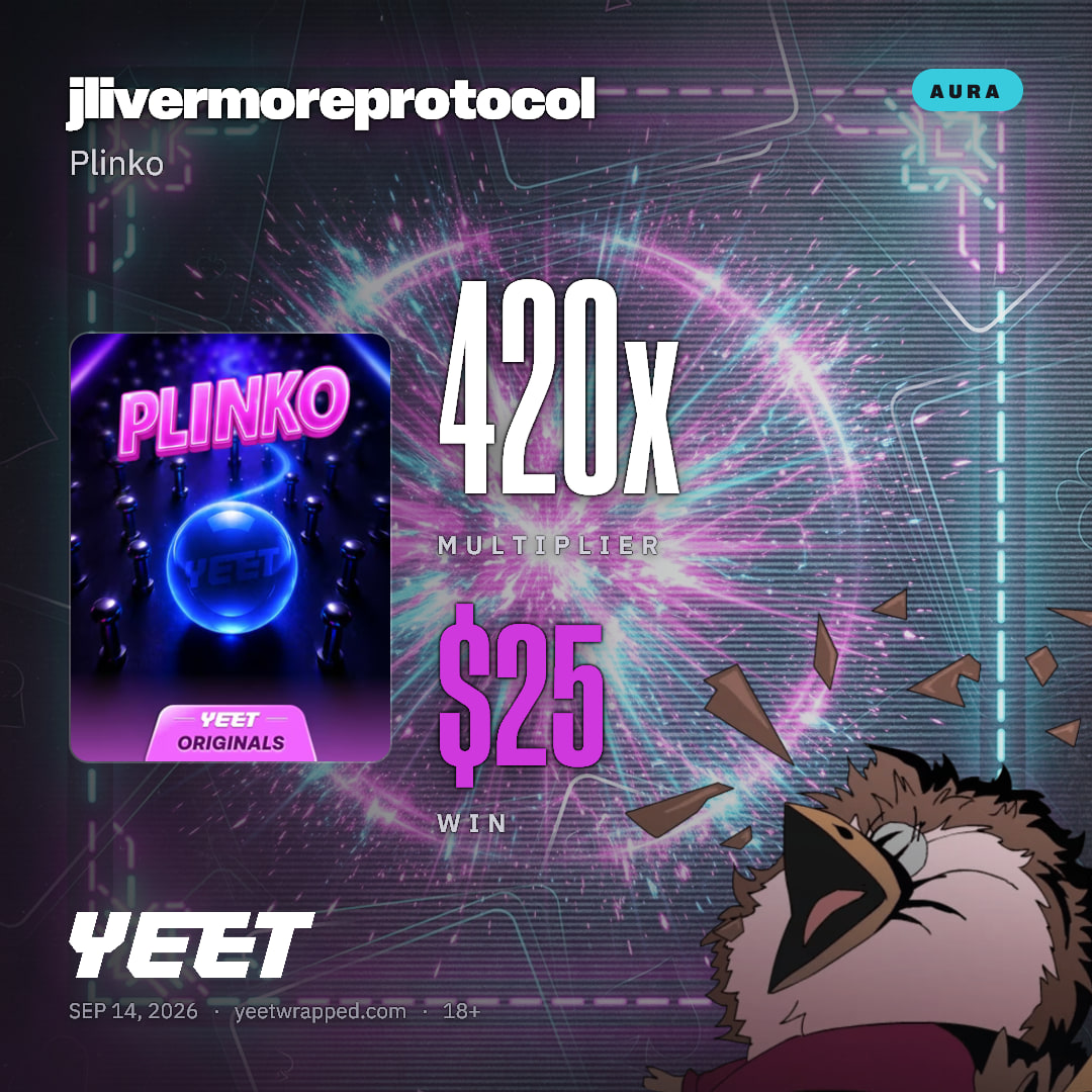 jlivermoreprotocol hit 420x on Plinko