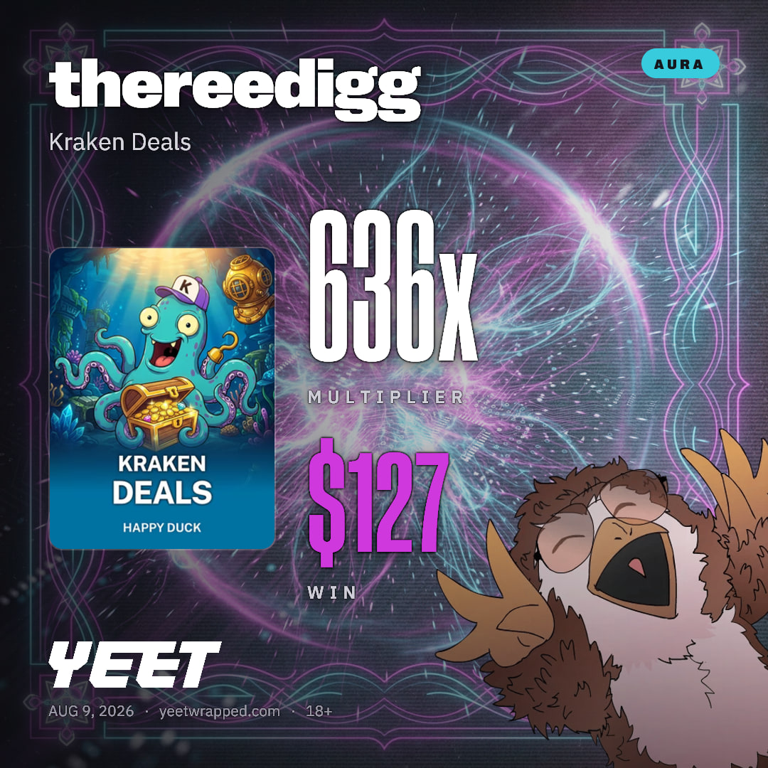 thereedigg hit 636.4x on Kraken Deals