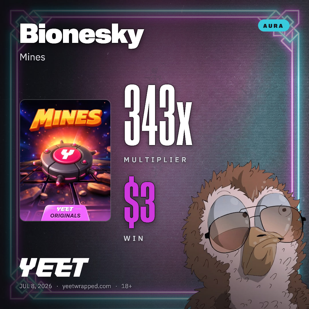 Bionesky hit 342.6x on Mines