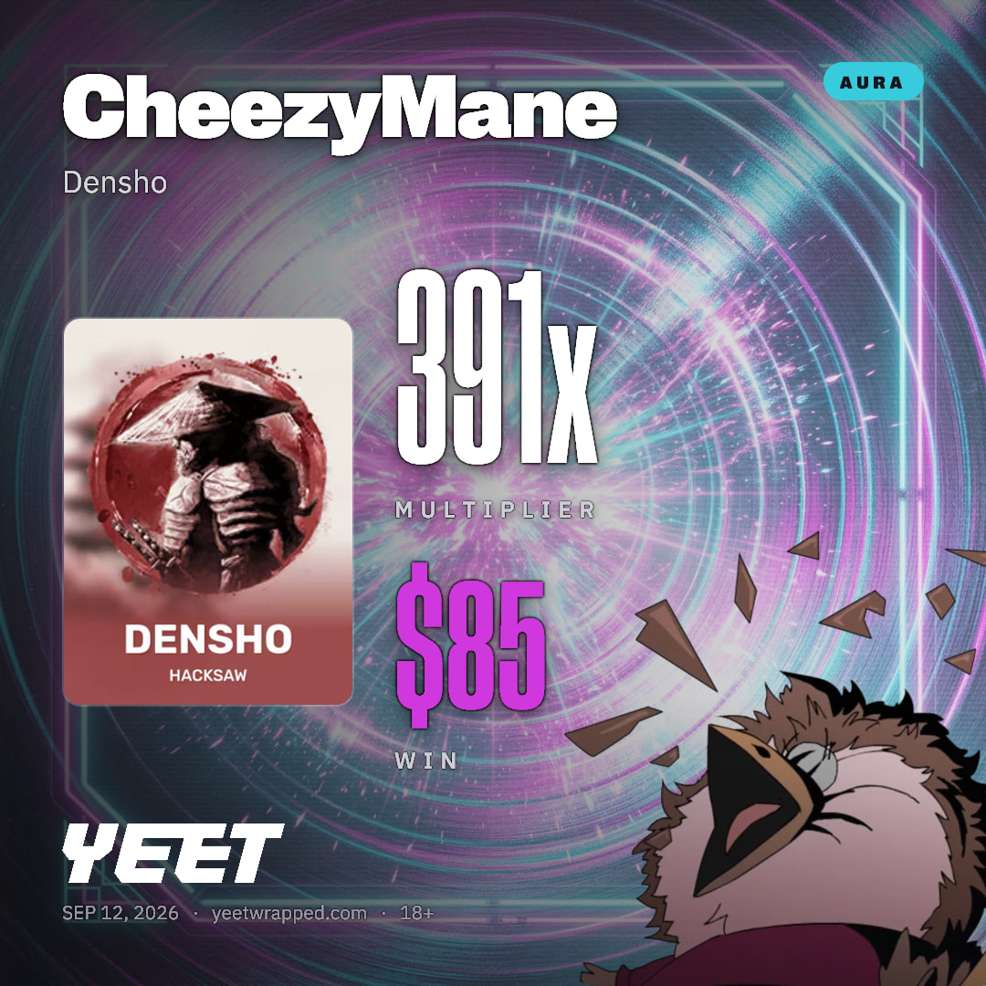 CheezyMane hit 390.5x on Densho