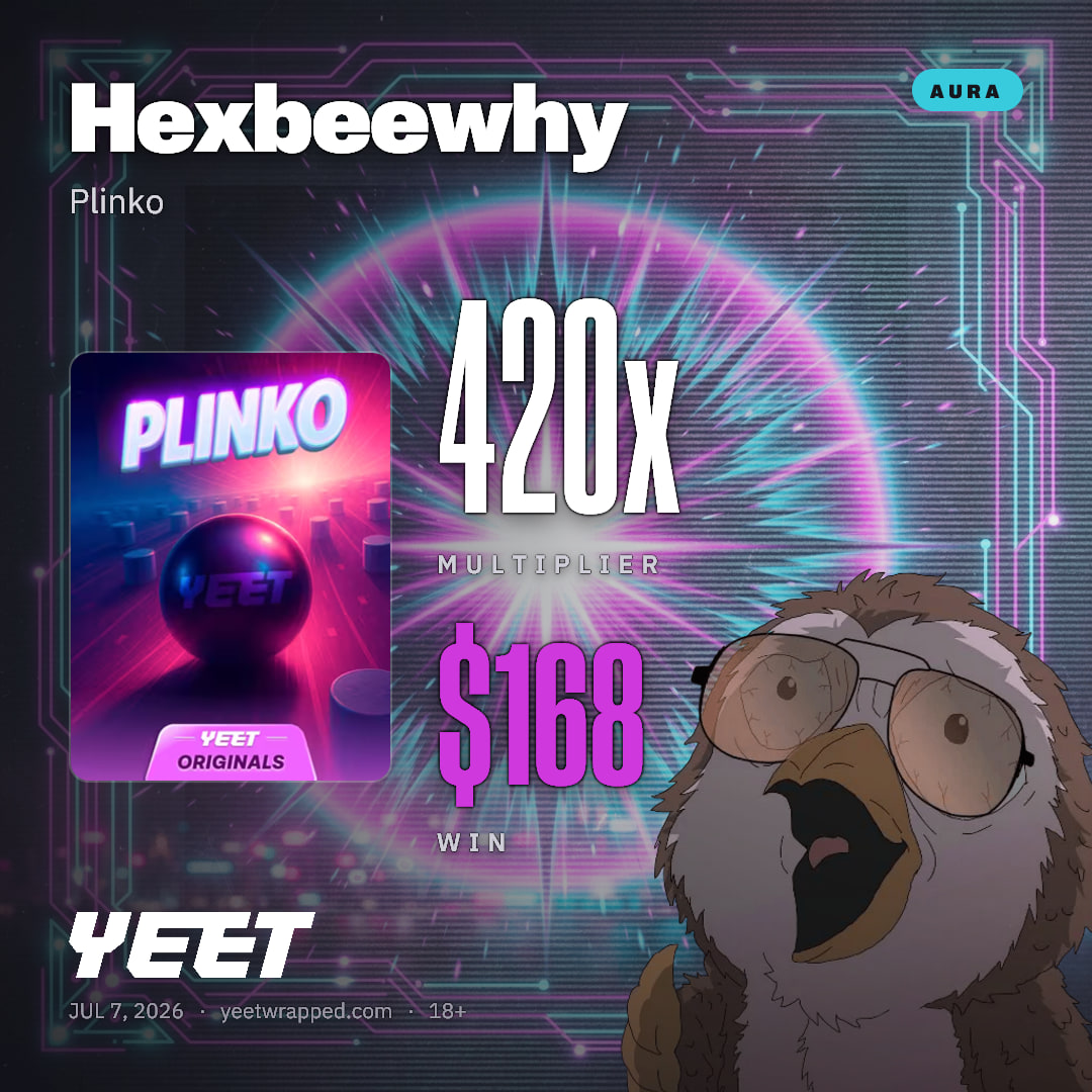 Hexbeewhy hit 420x on Plinko