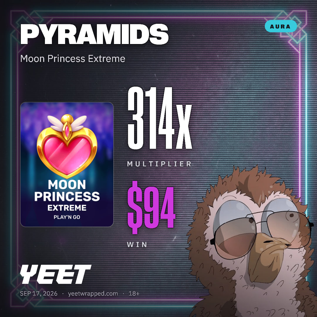 PYRAMIDS hit 313.6x on Moon Princess Extreme