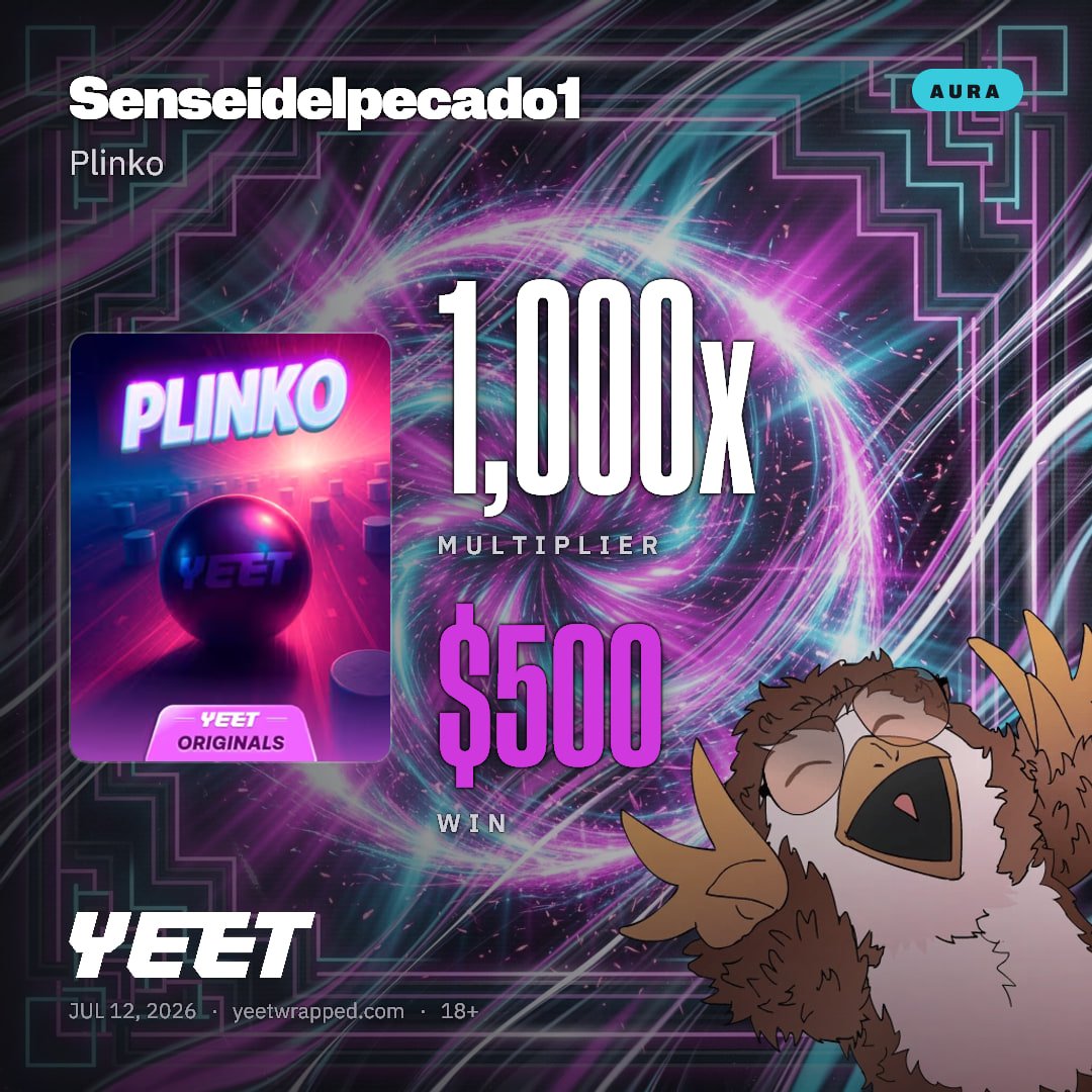 Senseidelpecado1 hit 1,000x on Plinko