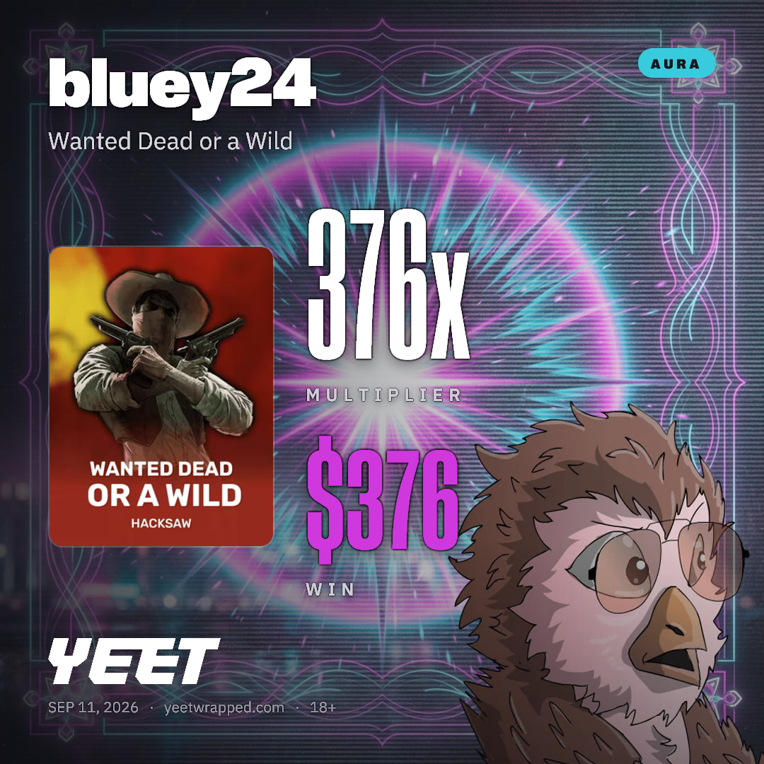 bluey24 hit 375.7x on Wanted Dead or a Wild