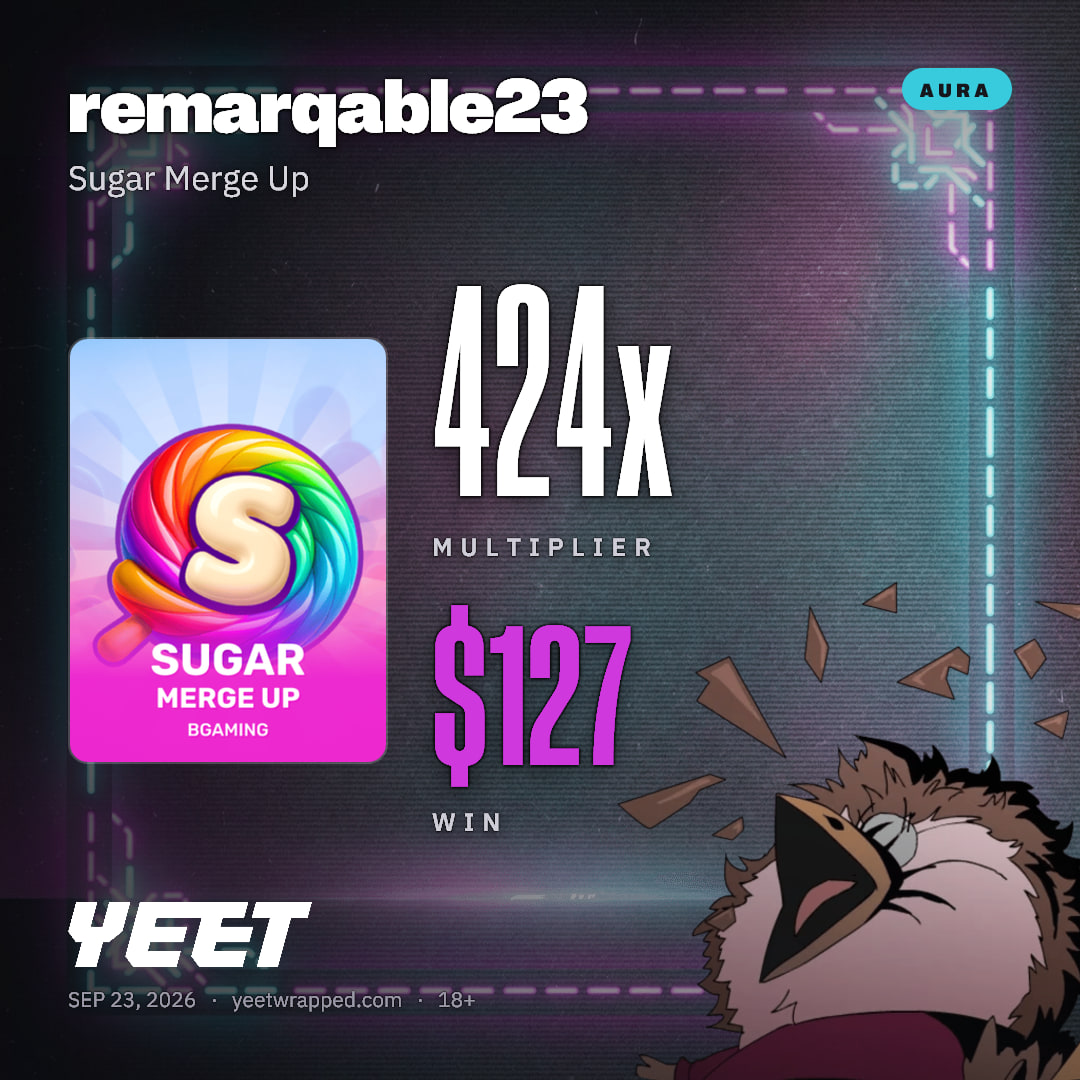remarqable23 hit 423.5x on Sugar Merge Up