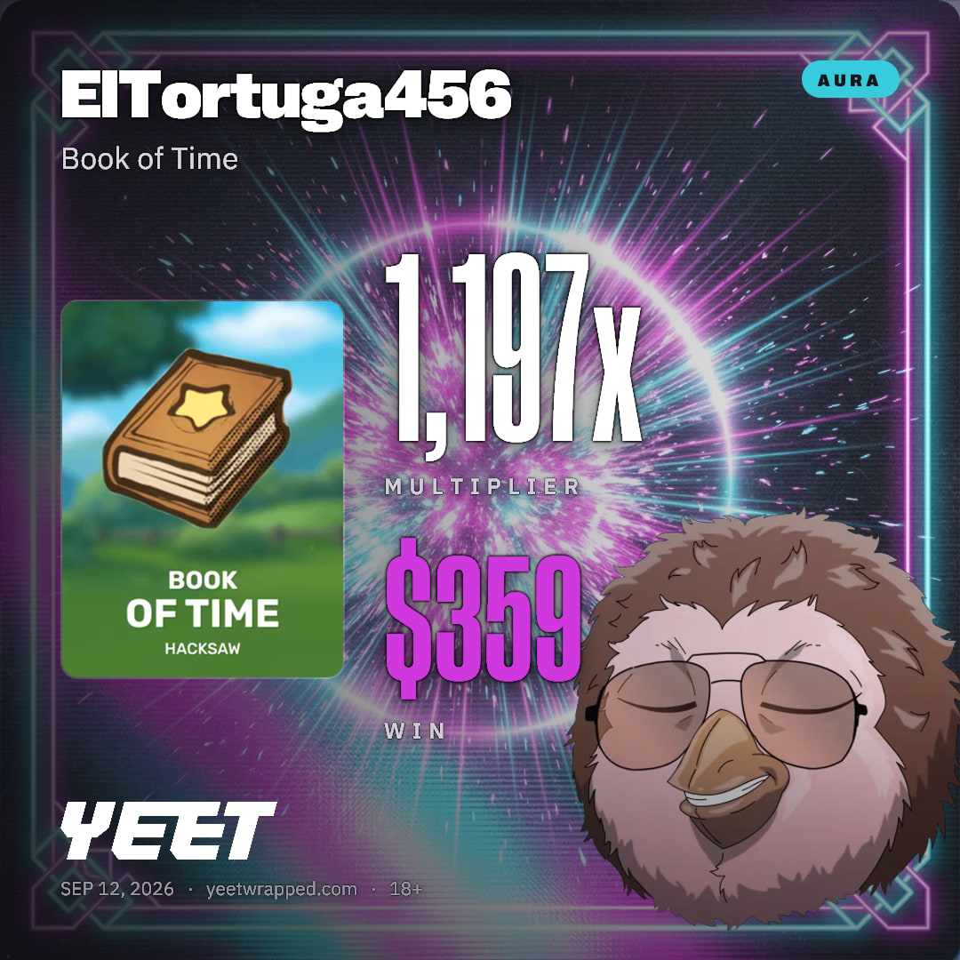 ElTortuga456 hit 1,197x on Book of Time