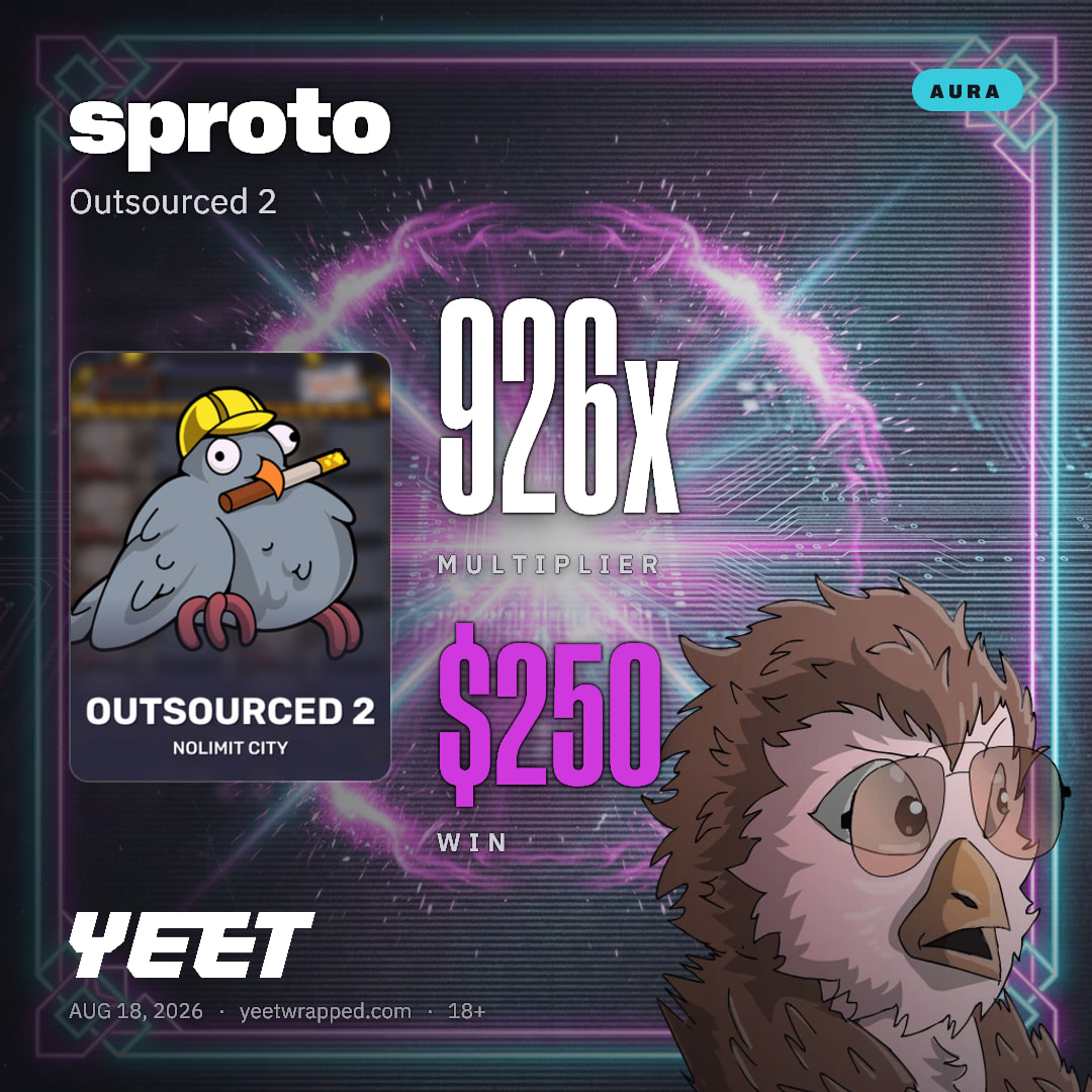 sproto hit 925.9x on Outsourced 2