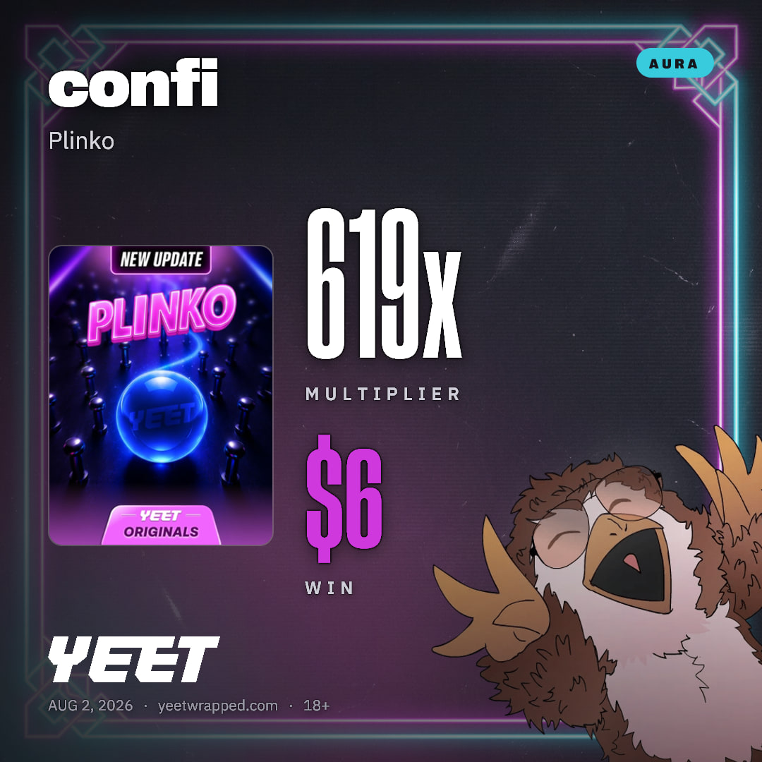 confi hit 619x on Plinko