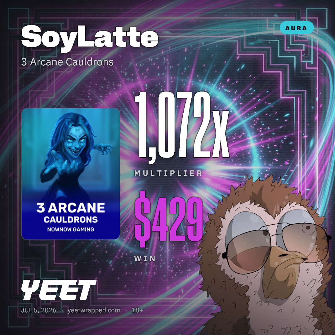 SoyLatte hit 1,072x on 3 Arcane Cauldrons