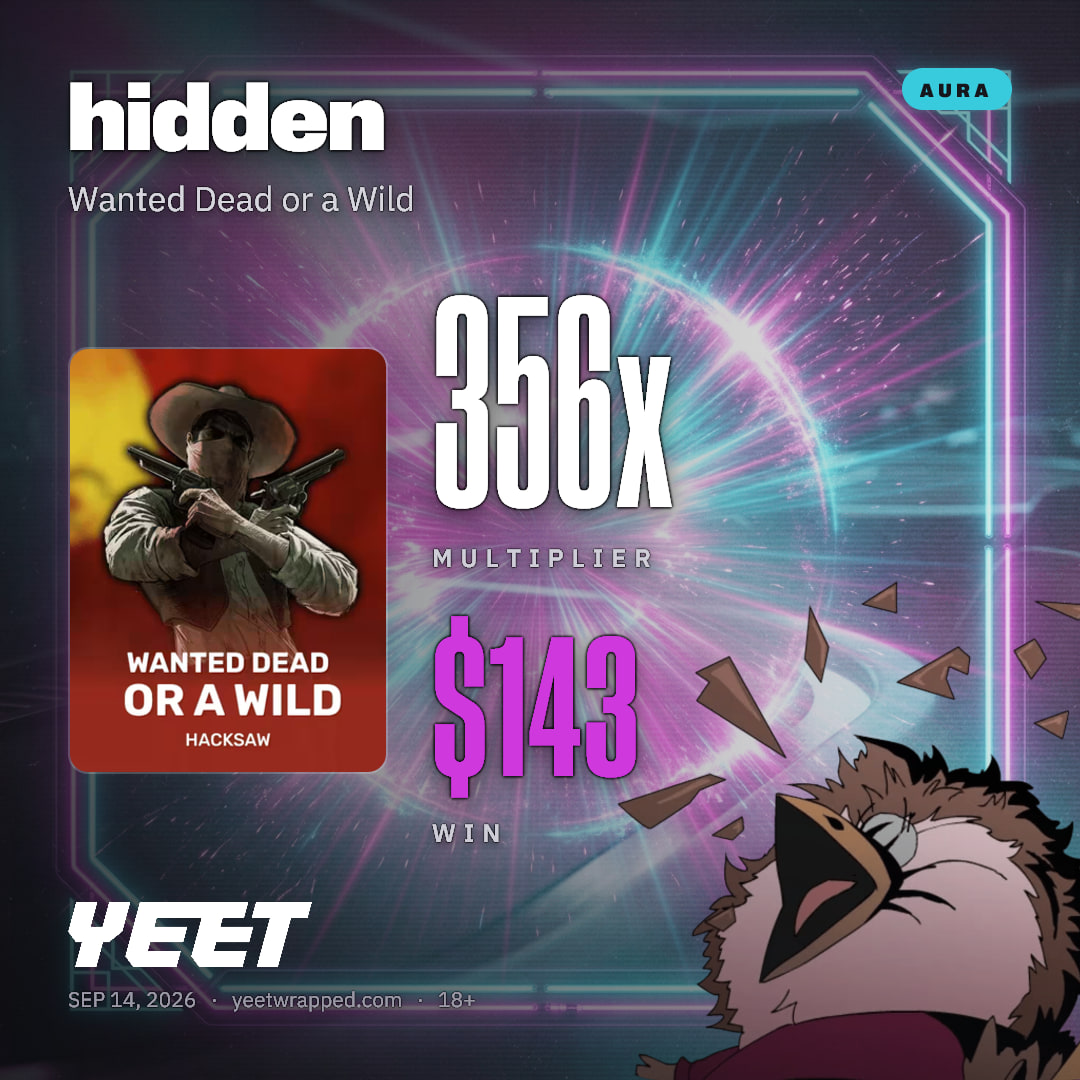 hidden hit 356.4x on Wanted Dead or a Wild