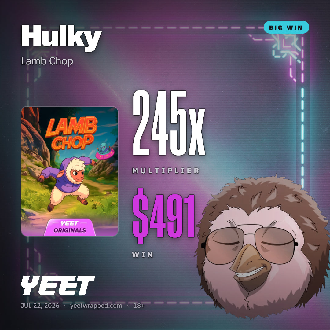 Hulky hit 245.4x on Lamb Chop