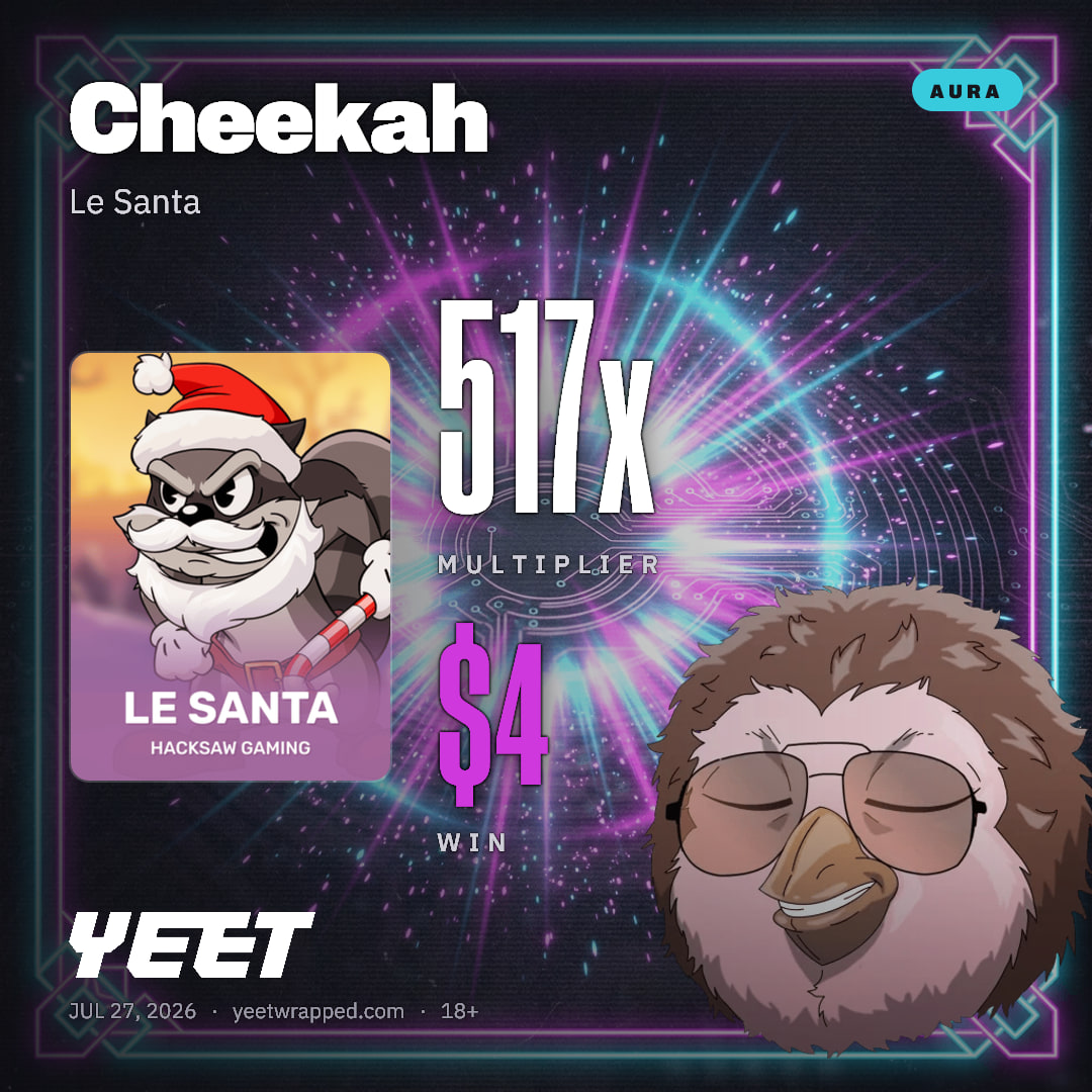 Cheekah hit 516.8x on Le Santa
