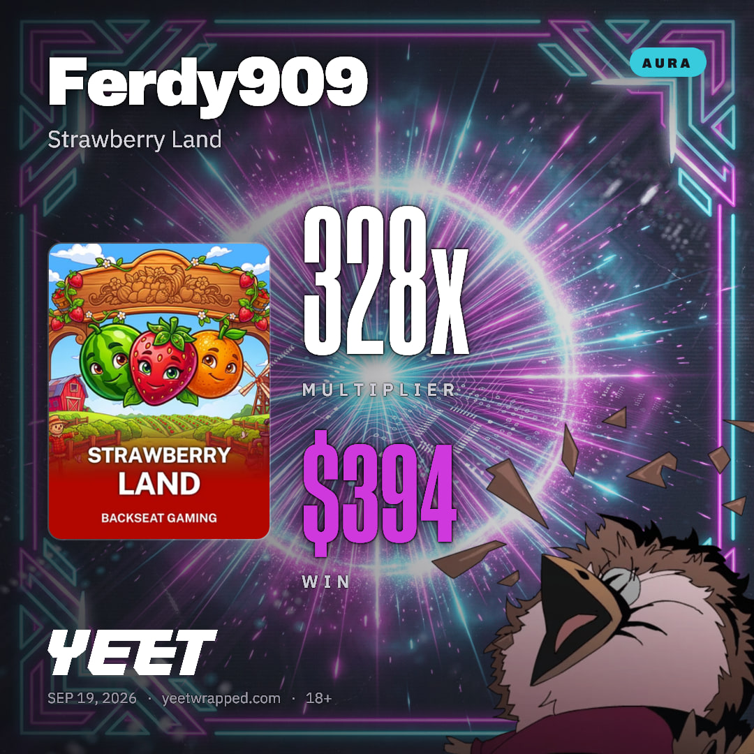 Ferdy909 hit 328.4x on Strawberry Land