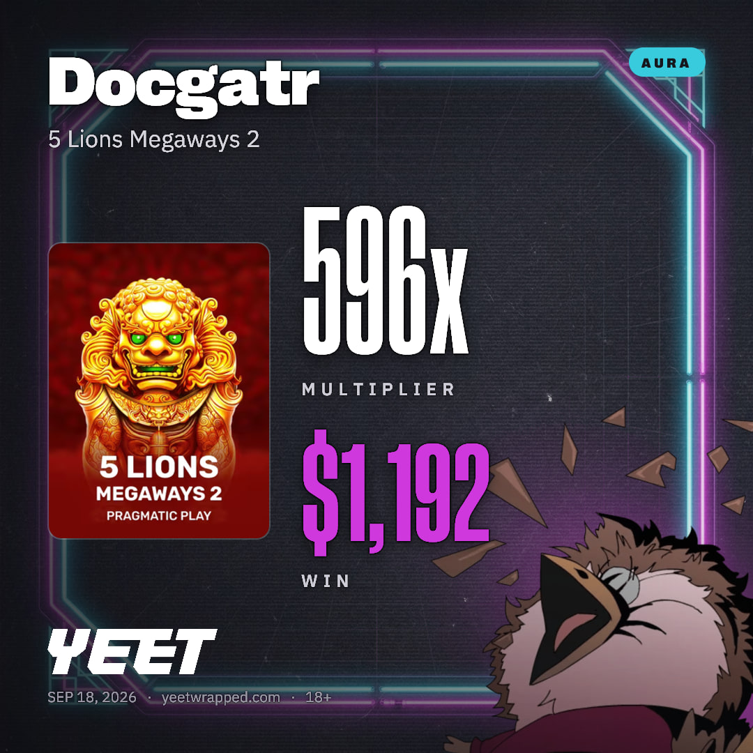 Docgatr hit 596x on 5 Lions Megaways 2