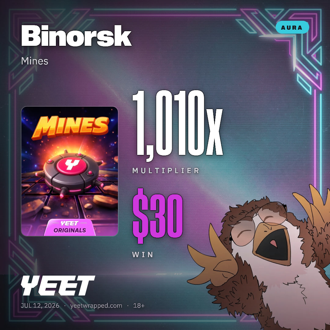 Binorsk hit 1,010x on Mines