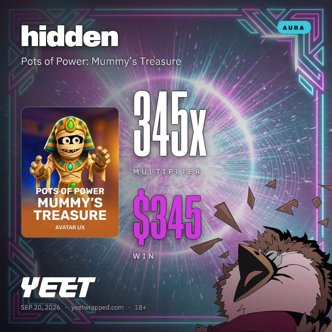 hidden hit 345.1x on Pots of Power: Mummy’s Treasure