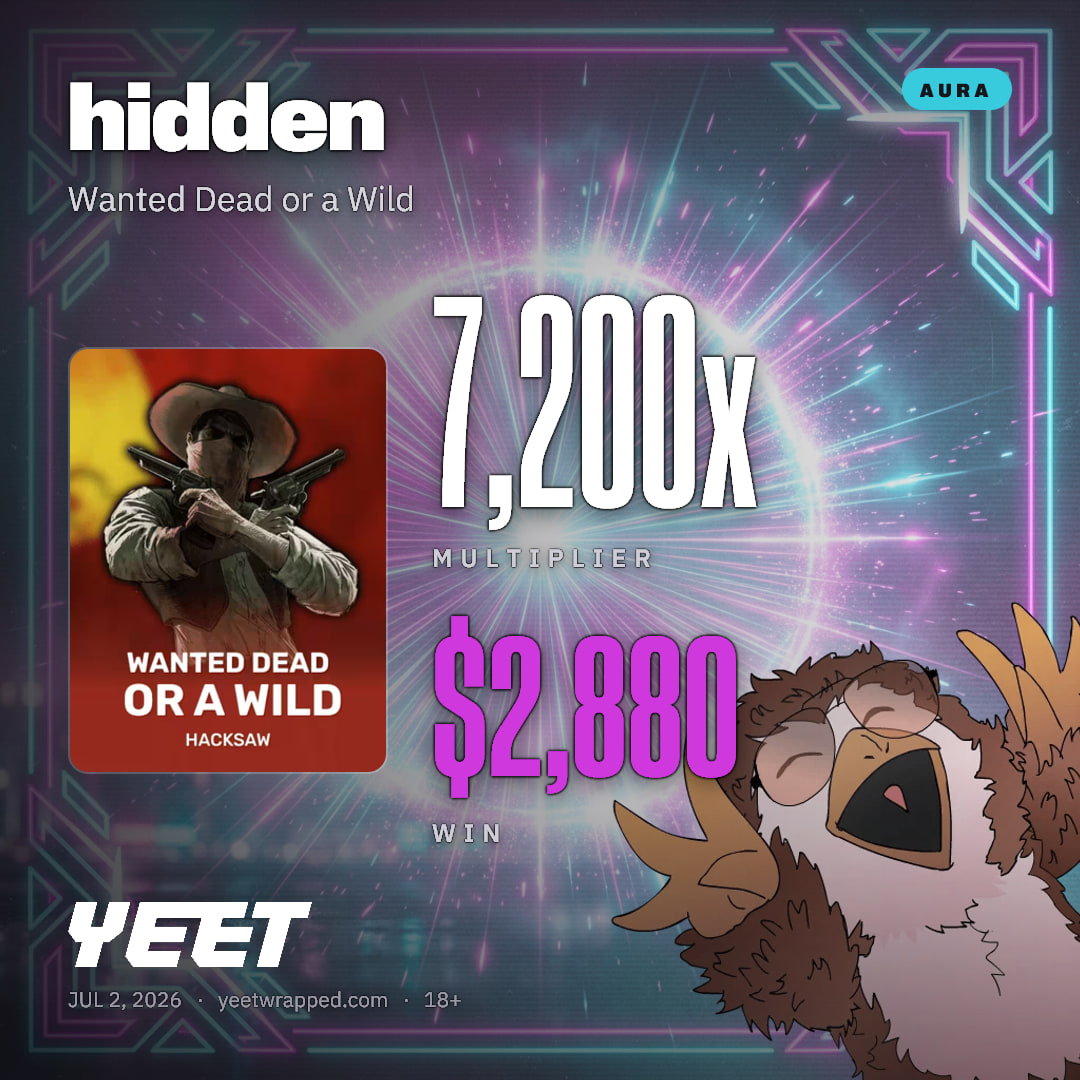 hidden hit 7,200x on Wanted Dead or a Wild