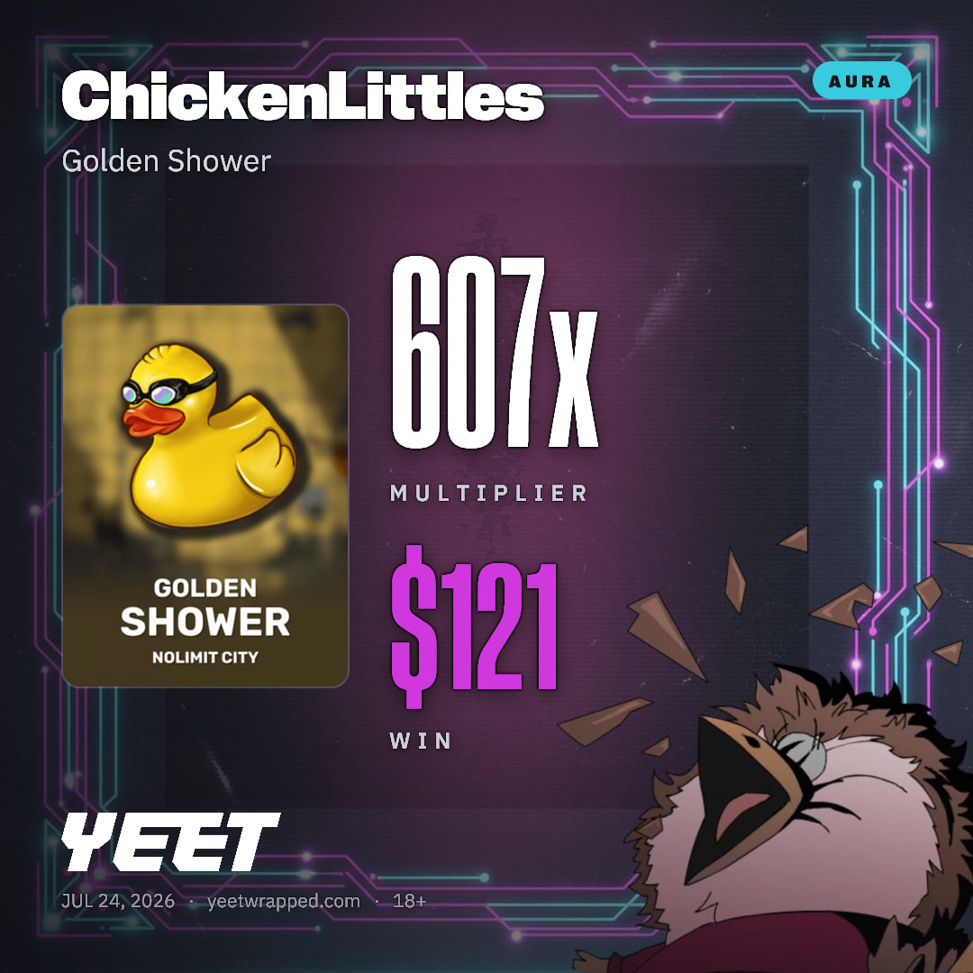 ChickenLittles hit 607.3x on Golden Shower