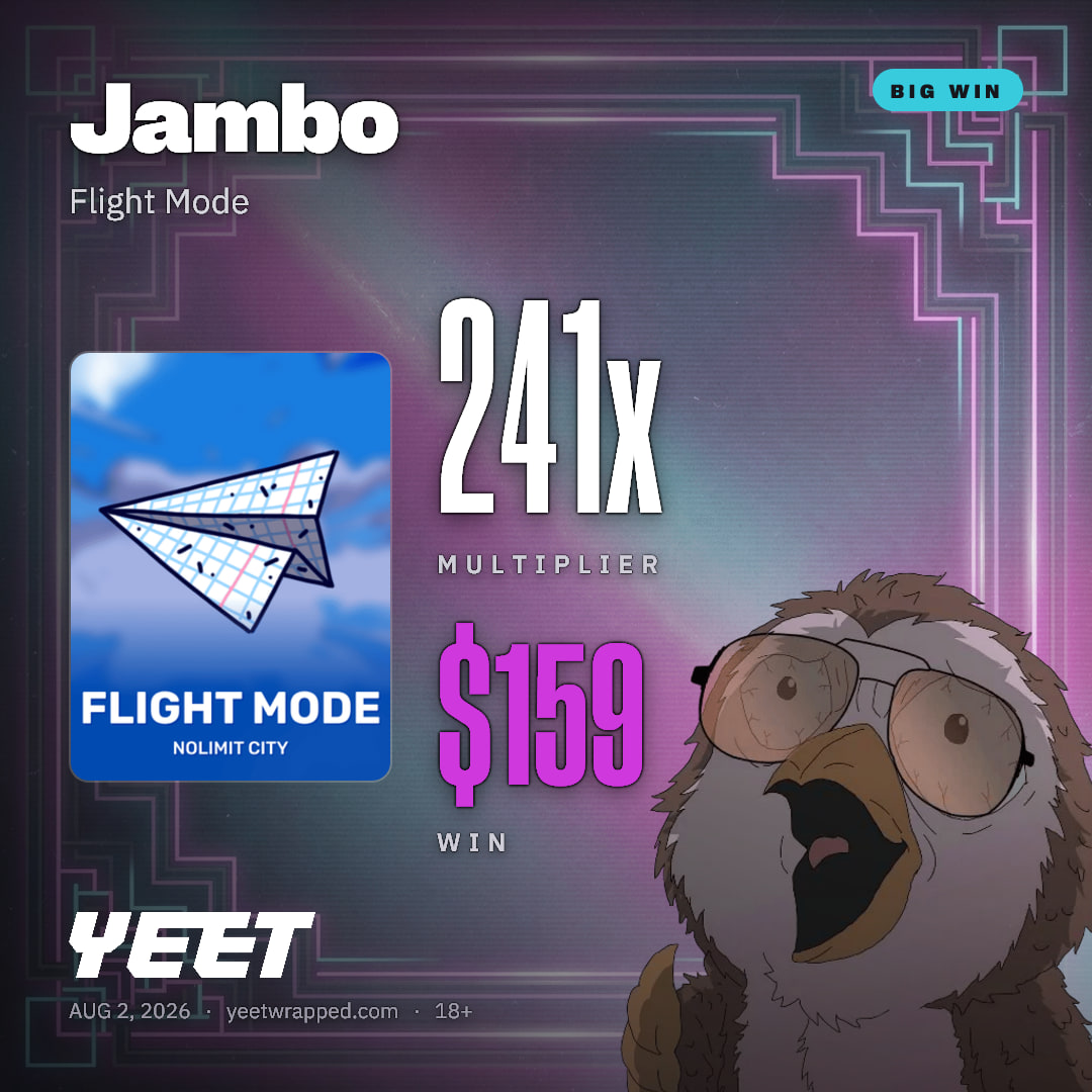 Jambo hit 241.3x on Flight Mode