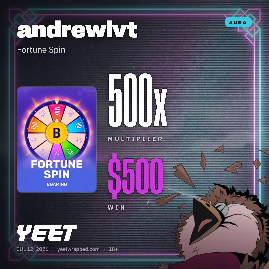 andrewlvt hit 500x on Fortune Spin