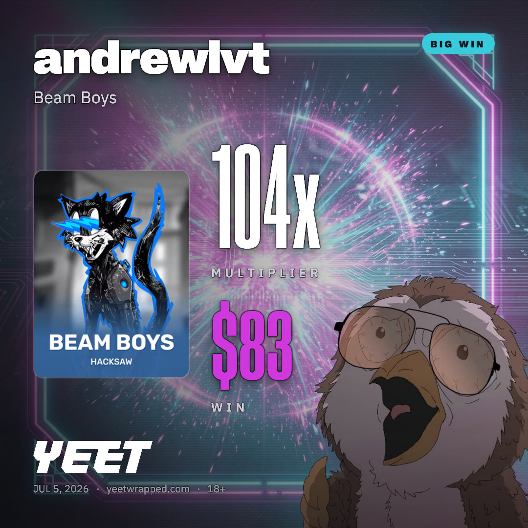 andrewlvt hit 103.9x on Beam Boys