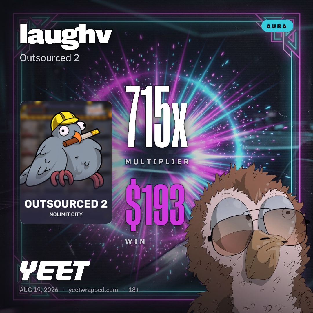 laughv hit 714.9x on Outsourced 2