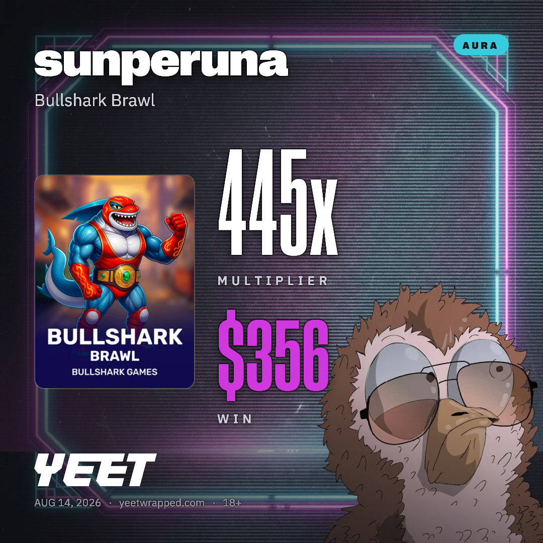 sunperuna hit 444.5x on Bullshark Brawl