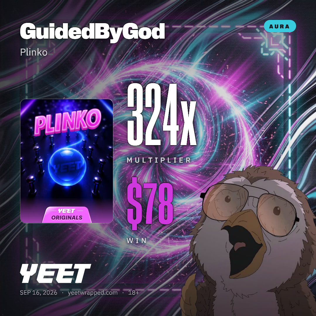 GuidedByGod hit 324x on Plinko