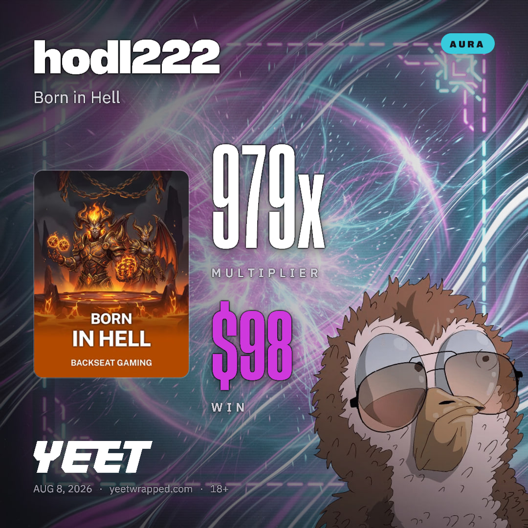 hodl222 hit 979.1x on Born in Hell