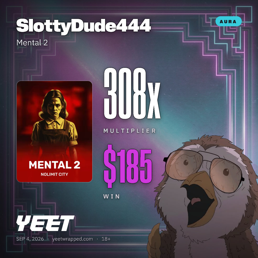 SlottyDude444 hit 308.3x on Mental 2