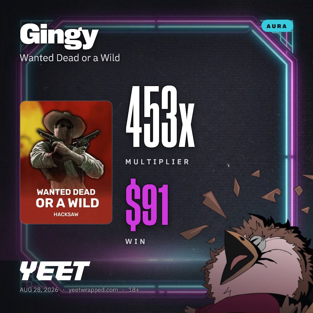 Gingy hit 452.6x on Wanted Dead or a Wild