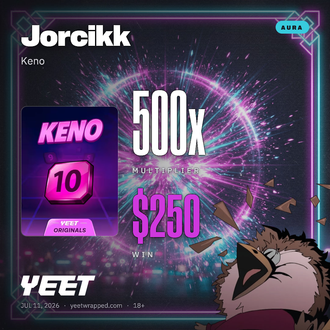 Jorcikk hit 500x on Keno