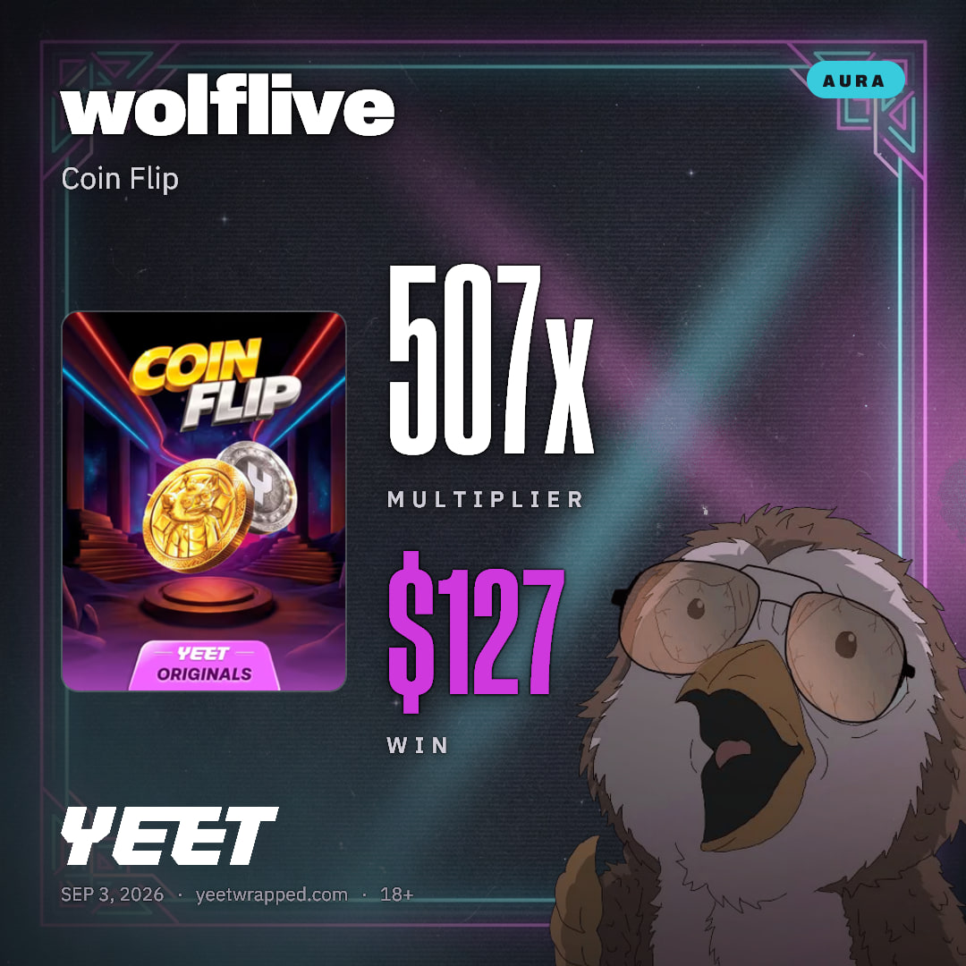 wolflive hit 506.9x on Coin Flip
