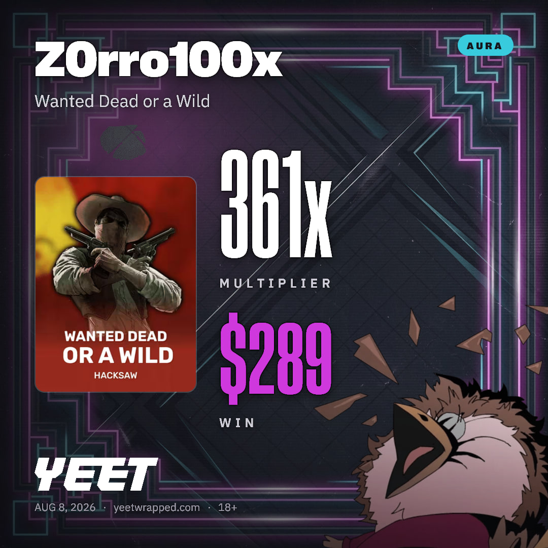 Z0rro100x hit 361.2x on Wanted Dead or a Wild