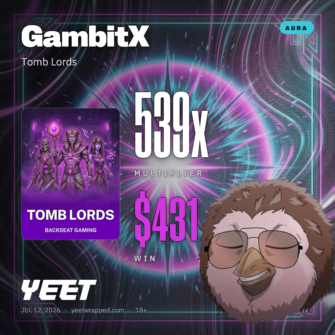 GambitX hit 539.1x on Tomb Lords