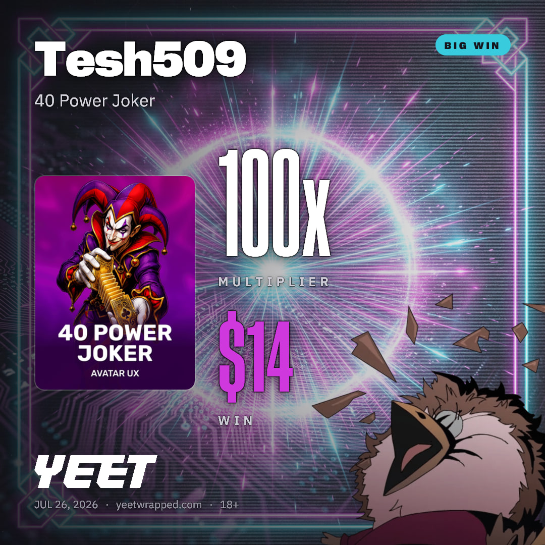 Tesh509 hit 100x on 40 Power Joker