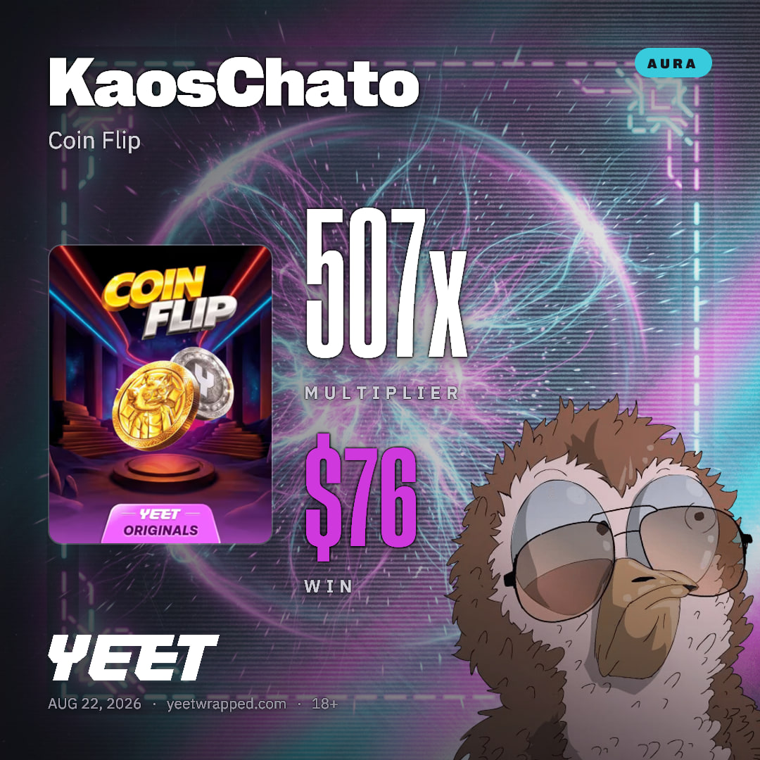 KaosChato hit 506.9x on Coin Flip