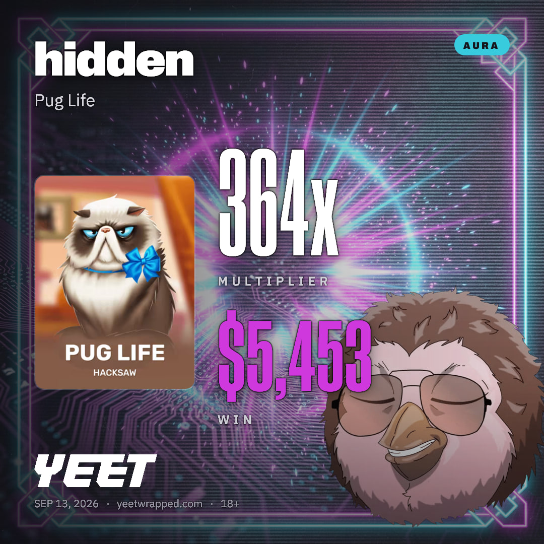 hidden hit 363.5x on Pug Life