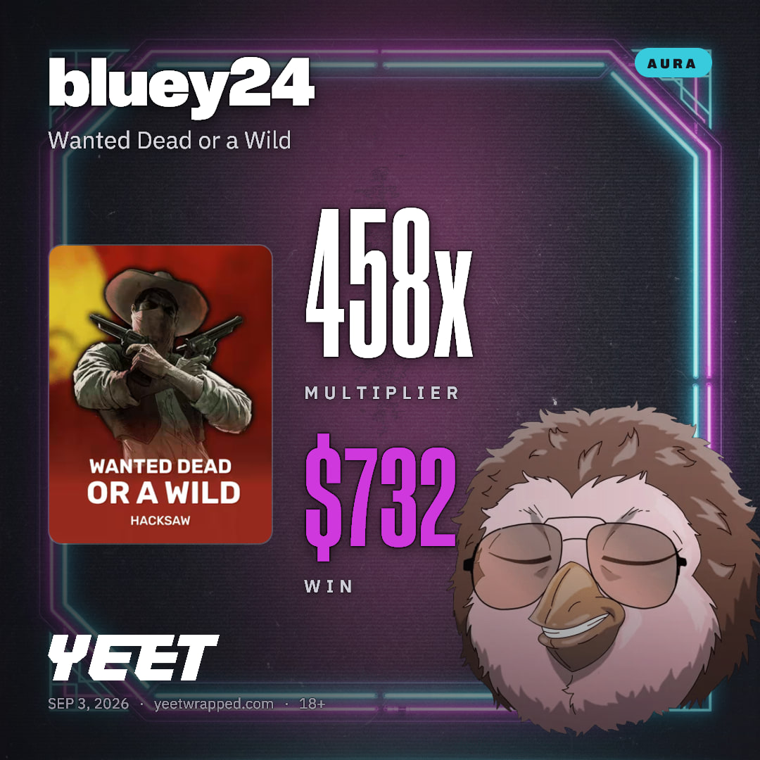 bluey24 hit 457.7x on Wanted Dead or a Wild